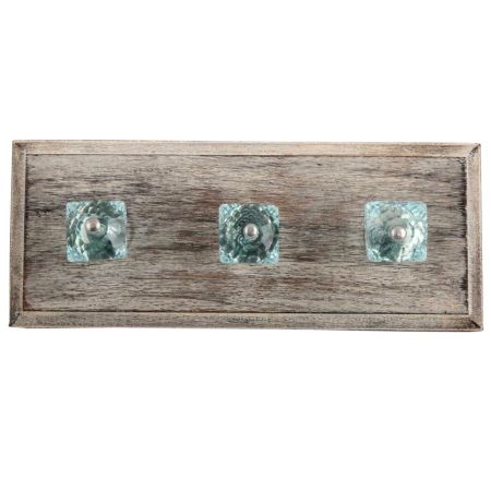 Water Glass Square Cut Wooden Hooks
